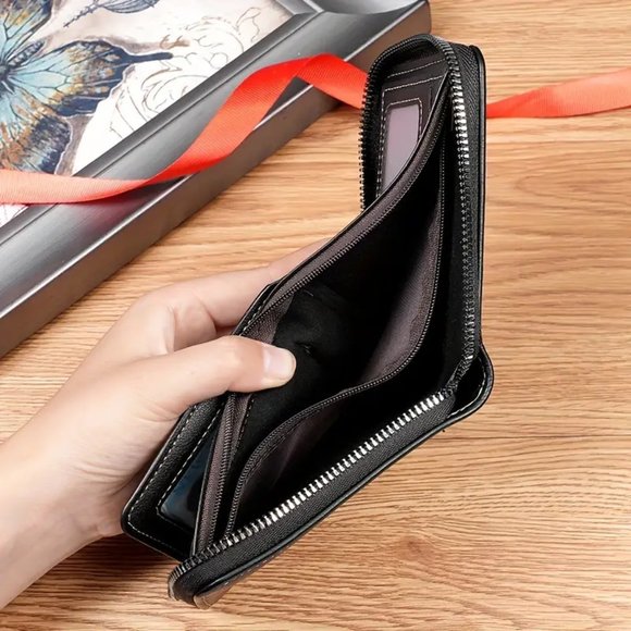 Dark Brown Leather Men's Wallet - Picture 2 of 2